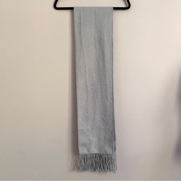 Other Icy Blue Alpaca Fringed Scarf - 80" long! 🦙 Size ONE SIZE - 6 Thumbnail