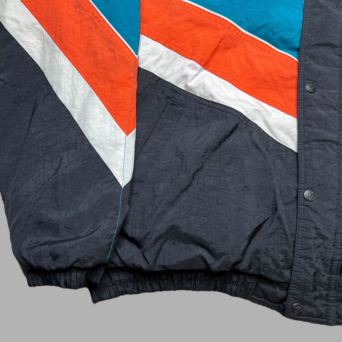 NFL × Starter × Vintage Vtg 1990s NFL Miami Dolphins Zip Up Starter Puffer Jacket Size US XL / EU 56 / 4 - 10 Thumbnail