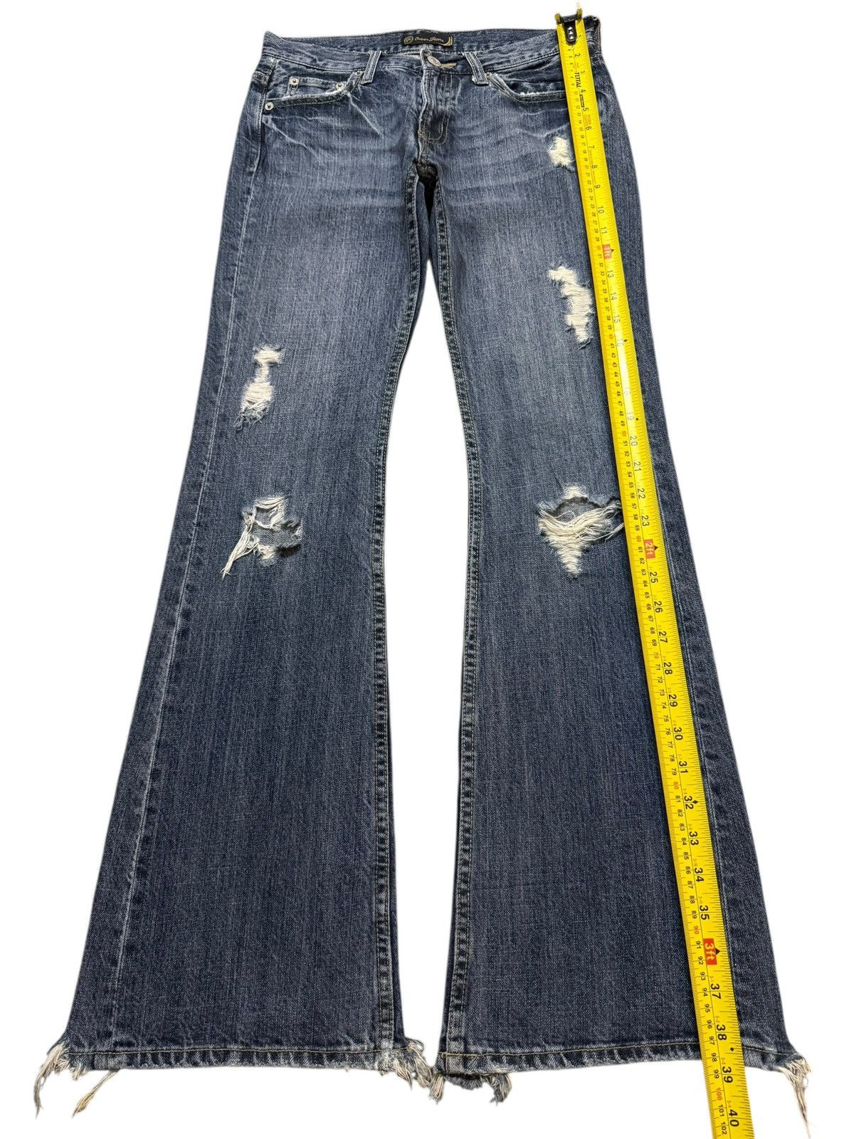 If Six Was Nine Vintage 90s Japanese Brand Faded Distressed Wide Leg Flared Size US 28 / EU 44 - 9 Thumbnail