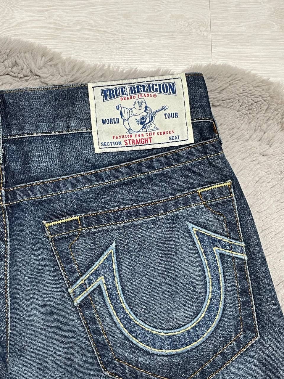 True Religion × Vintage True Religion Denim Shorts Big Logo SWAG Y2k Size US 32 / EU 48 - 2 Thumbnail