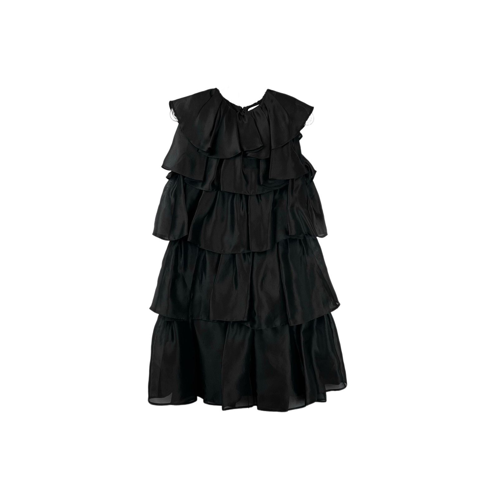 Celine CELINE Silk Tiered Dress Black Size 34 Size XS / US 0-2 / IT 36-38 - 1 Thumbnail