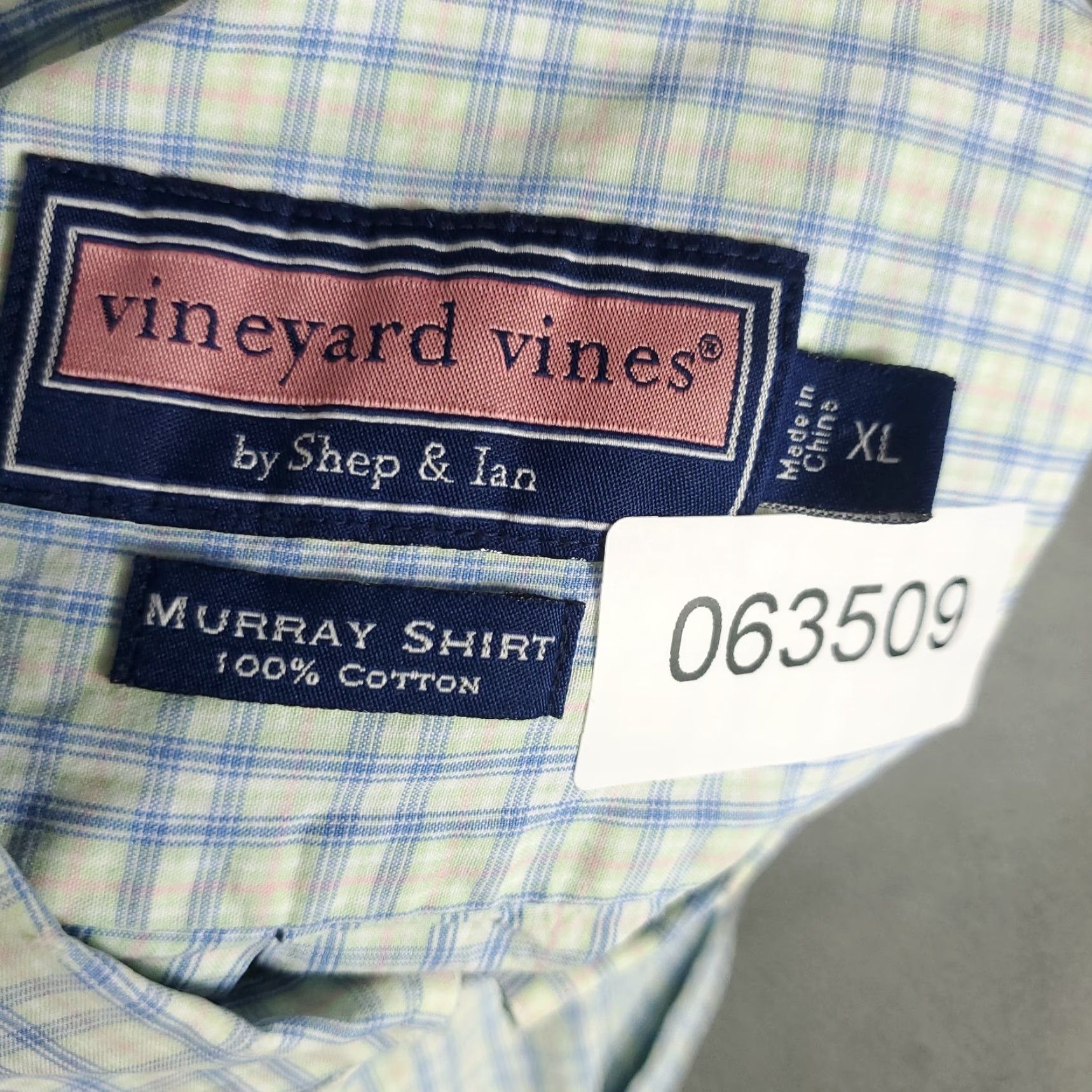 Vineyard Vines Vineyard Vines Shirt XL Blue Plaid Long Sleeve Button-Up Cotton Preppy Classic Mens Size US XL / EU 56 / 4 - 8 Thumbnail