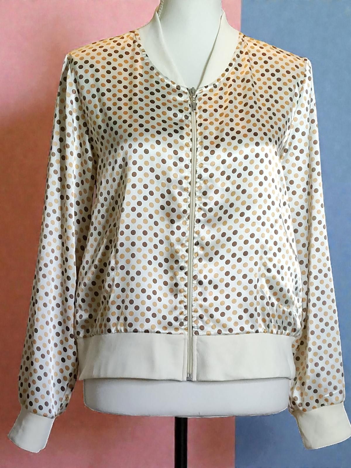 Adidas Adiva Medium Size Polka Dot Bomber Jacket Size M / US 6-8 / IT 42-44 - 2 Thumbnail