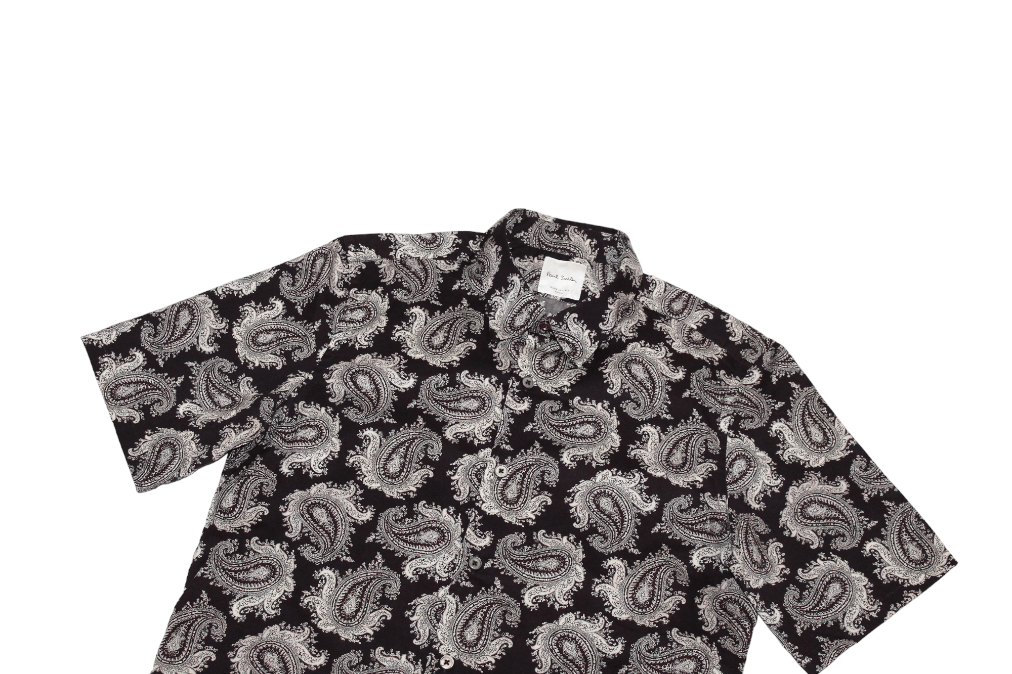 Paul Smith Paul Smith Super Slim Iconic Baroque Paisley Black S/S Shirt Size US S / EU 44-46 / 1 - 7 Thumbnail