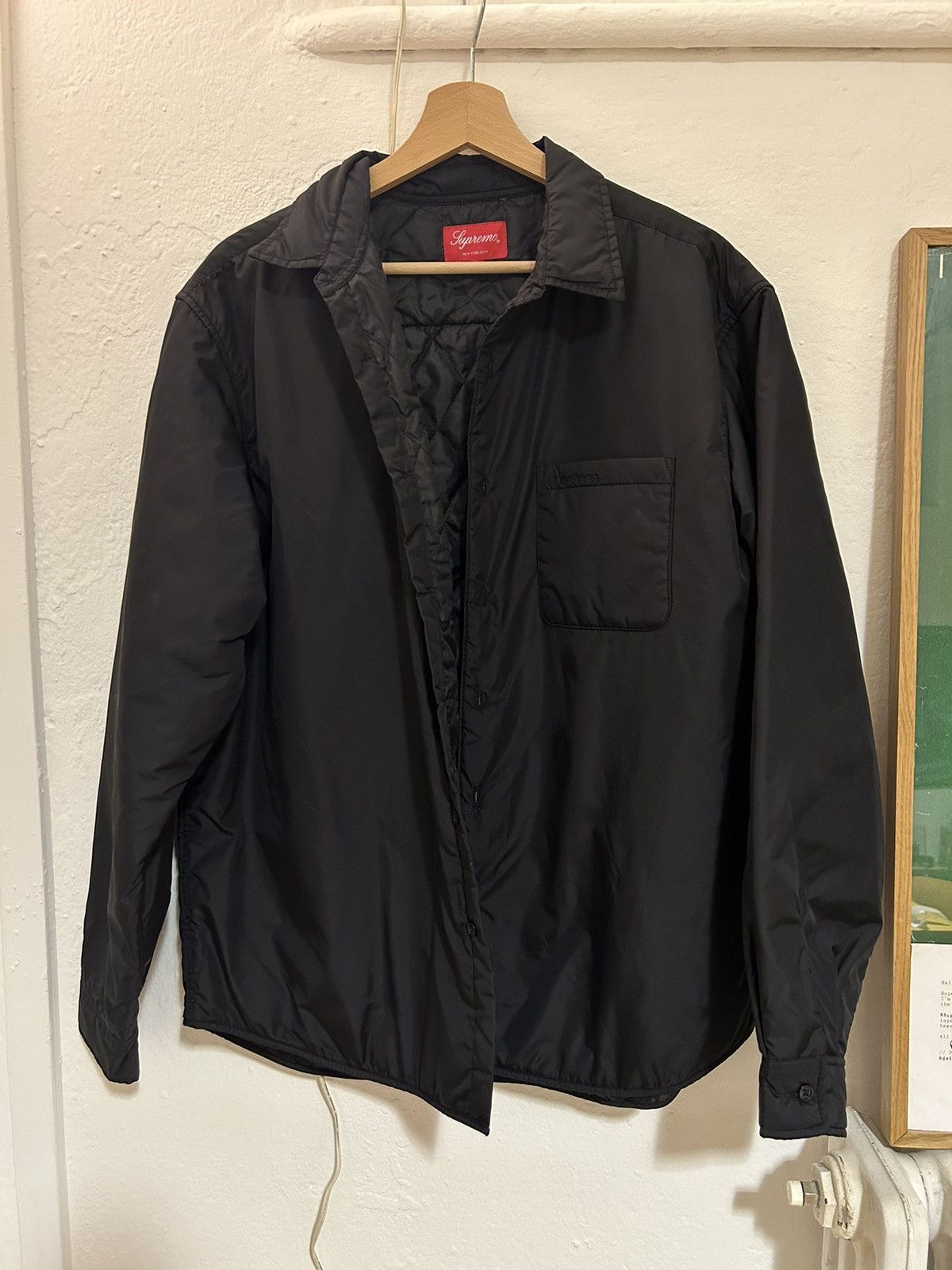 Supreme Supreme Nylon Filled Shirt Black | Grailed