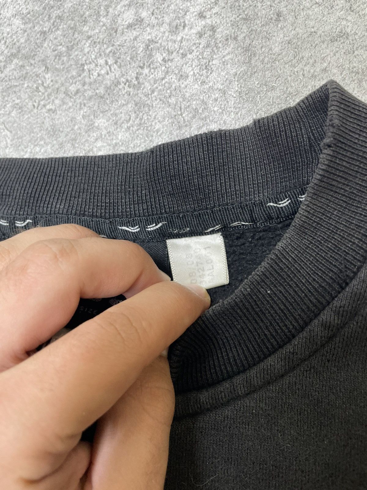 Adidas × Japanese Brand × Le Grande Bleu (L.G.B.) Distres sed Y2K Adidas Three-Stripe Black Sweatshirt Size US L / EU 52-54 / 3 - 11 Thumbnail