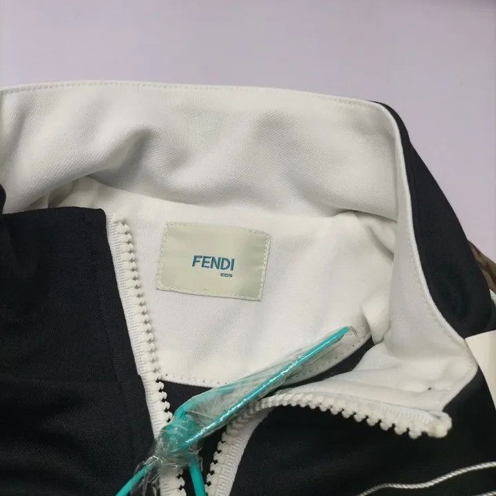 Fendi Fendi Kids Black Jacket with Logo Print -2508 Size US M / EU 48-50 / 2 - 2 Thumbnail