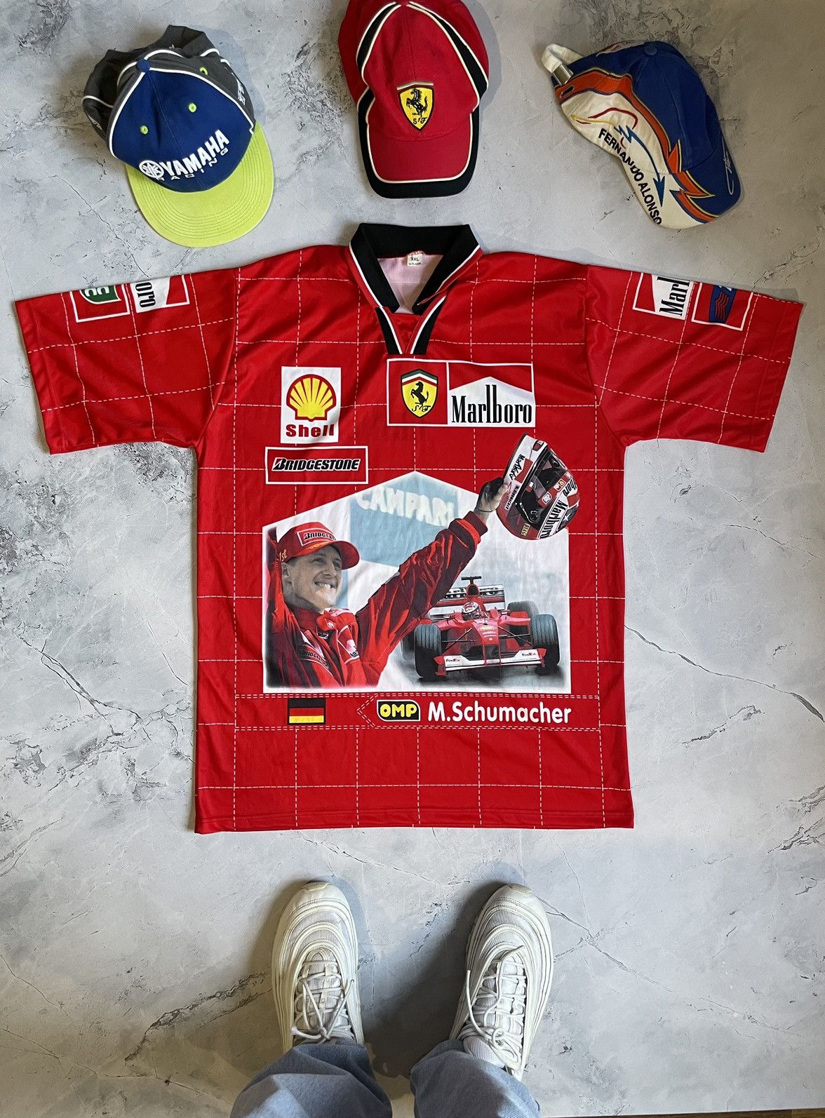 Ferrari × Marlboro × NASCAR Schumacher F1 NASCAR Racing Ferrari Tshirt Size US XL / EU 56 / 4 - 2 Thumbnail
