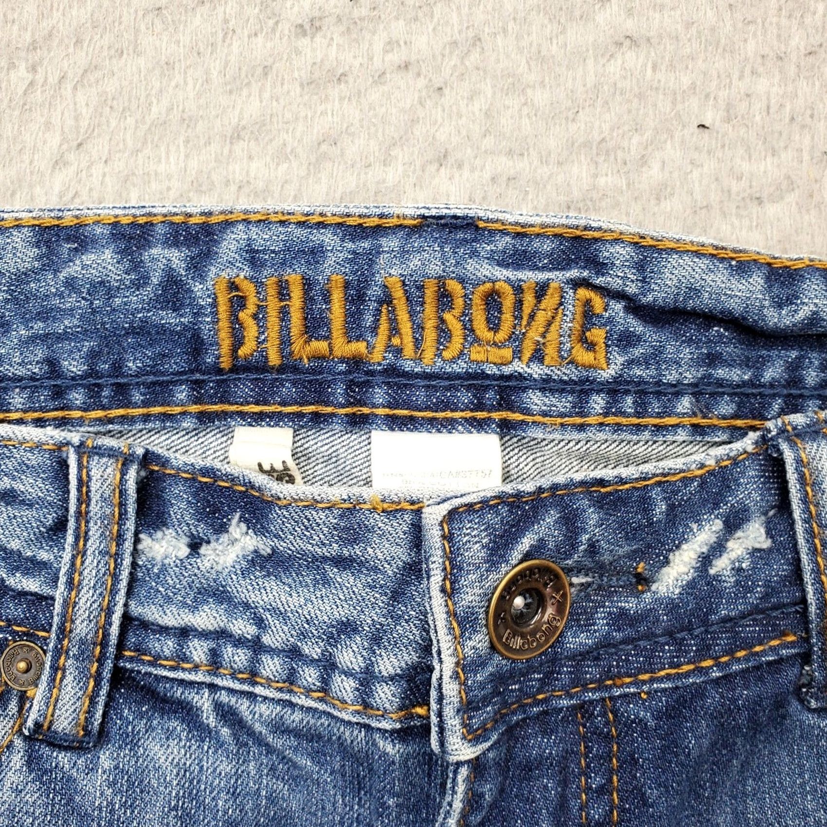 Billabong Billabong Jeans Bermuda Short Women's 1 Blue Denim Distressed Frayed Hem 5-Pocket Denim Cotton Shirt Woman Pink? Size 25" / US 0 / IT 36 - 6 Thumbnail