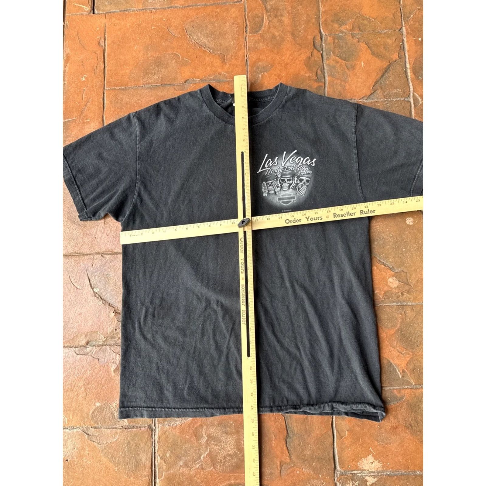 Harley Davidson VINTAGE Harley-Davidson T-Shirt Skull Skeleton Poker Crew Neck Short Sleeve Mens Large Black XL XXL? Size US XL / EU 56 / 4 - 6 Thumbnail
