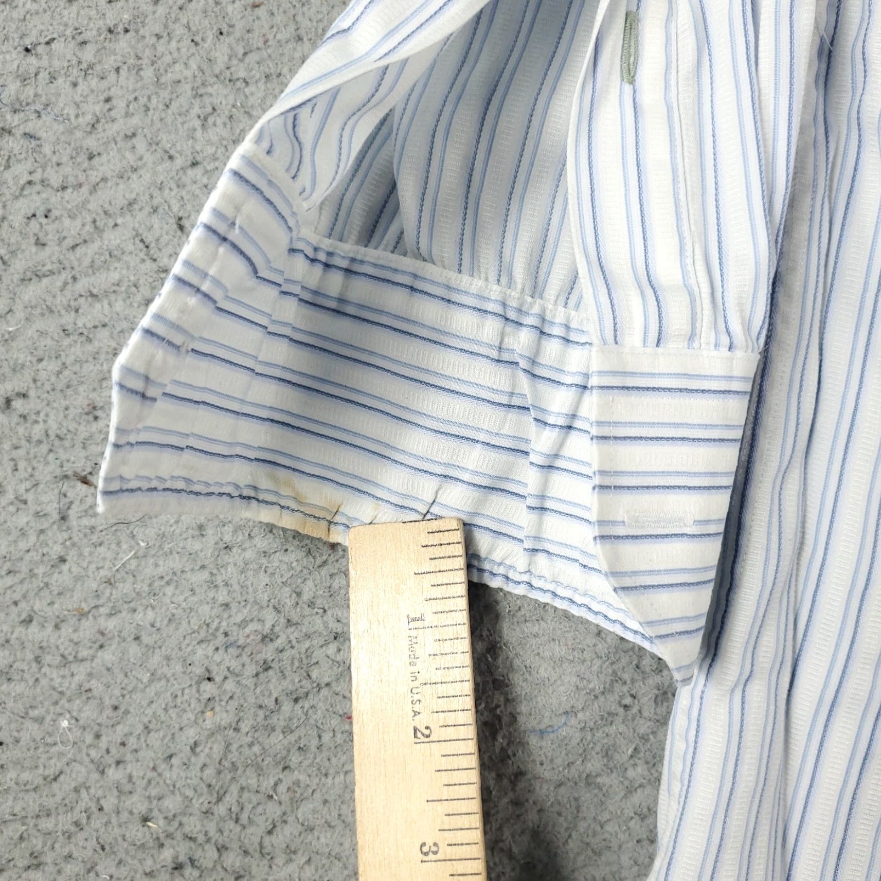 Tommy Bahama Tommy Bahama Dress Shirt Mens 17 Blue Striped Long Sleeve Button Up Casual Size 46R - 3 Thumbnail