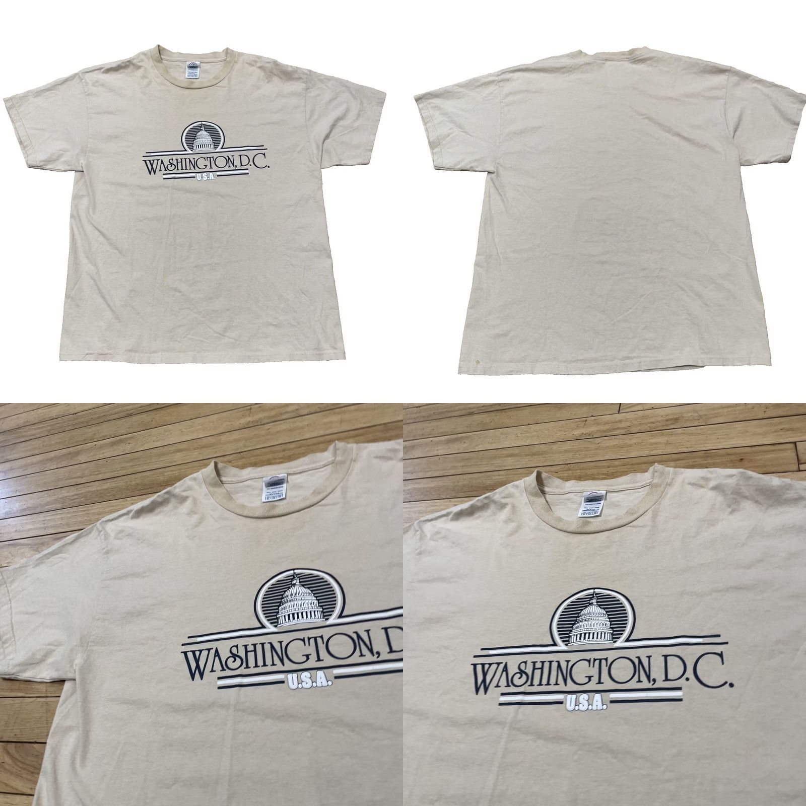 Delta VINTAGE Delta Pro Heavy Y2k Shirt Men XL Cream Washington, D.C. Graphic XL Men US Size US XL / EU 56 / 4 - 9 Thumbnail