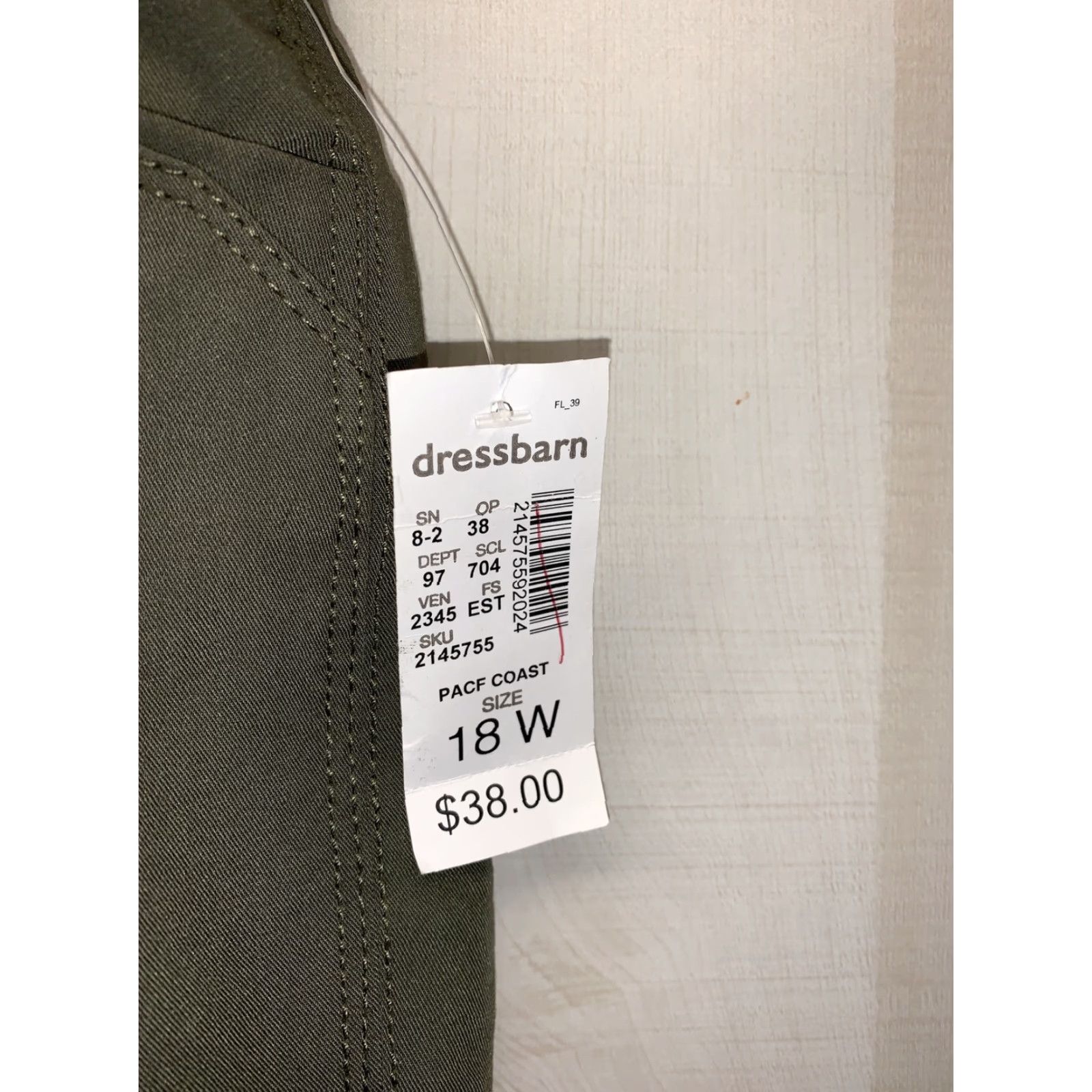Vintage Dressbarn Women’s 18W Signature Straight Leg Green Lightweight Pants-4267 Pants Size 40" / US 18 - 5 Thumbnail