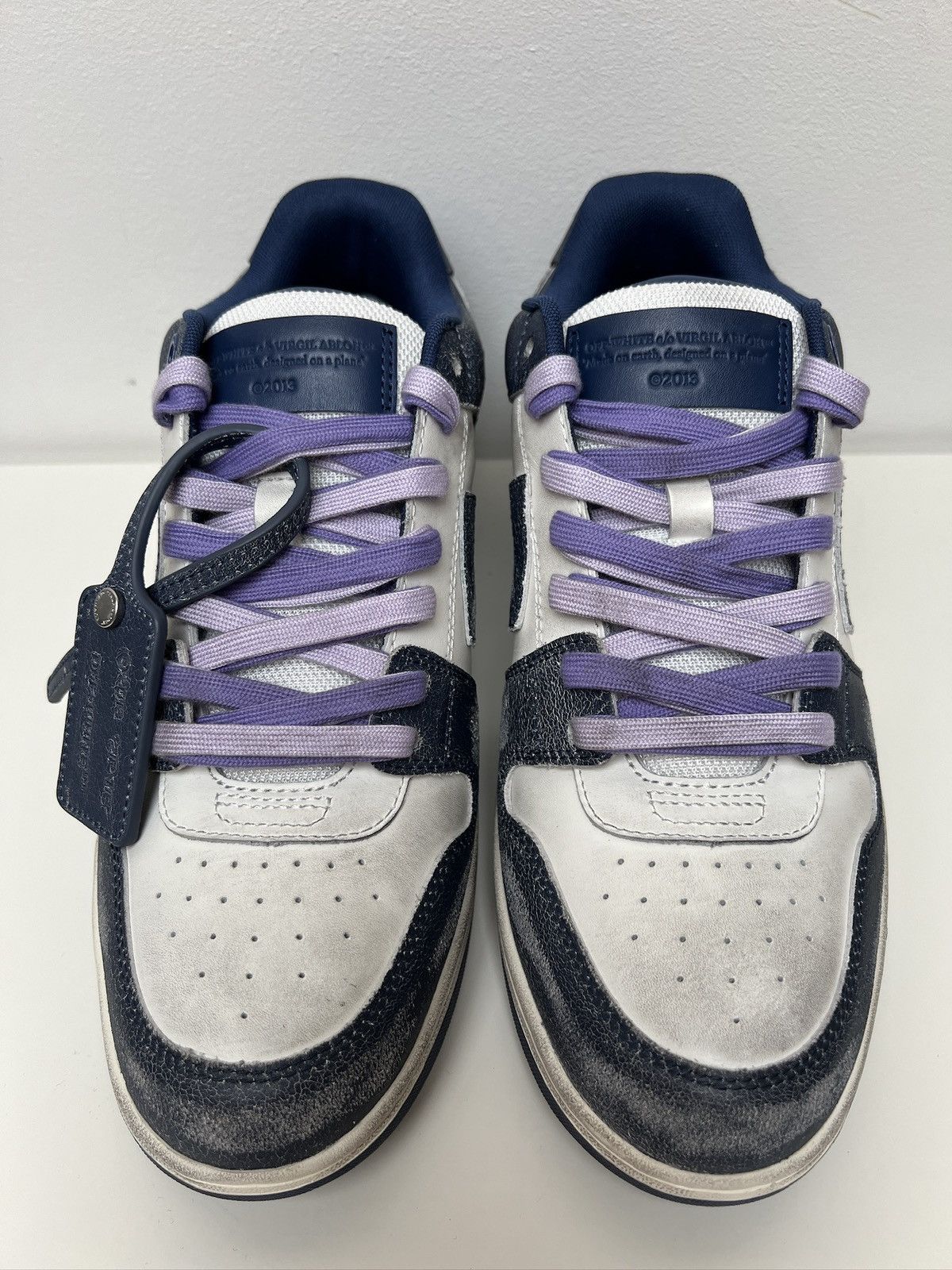 Off-White Off-White Out of Office Vintage Leather 'Navy Blue' Size US 10 / EU 43 - 11 Thumbnail