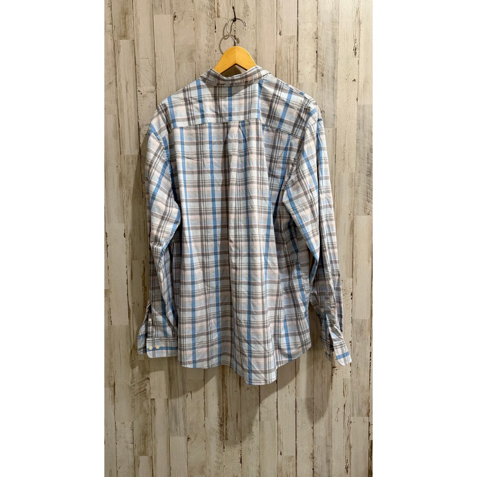 johnnie-O Johnnie-O Men's XL Blue Plaid Performance Button-Up Shirt Size US XL / EU 56 / 4 - 3 Thumbnail