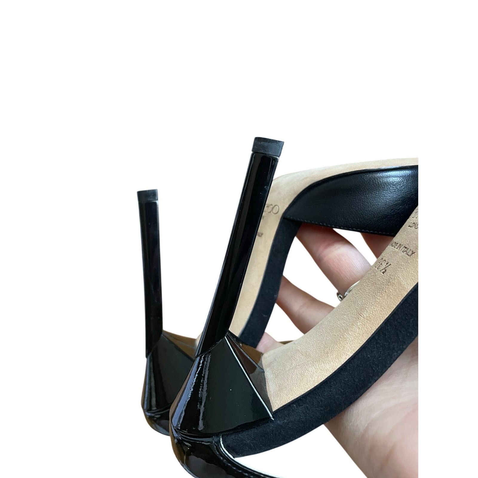 Jimmy Choo Jimmy Choo Black Leather Heeled Sandals size 36 1/2 / US 6.5 Size US 6.5 / IT 36.5 - 12 Thumbnail
