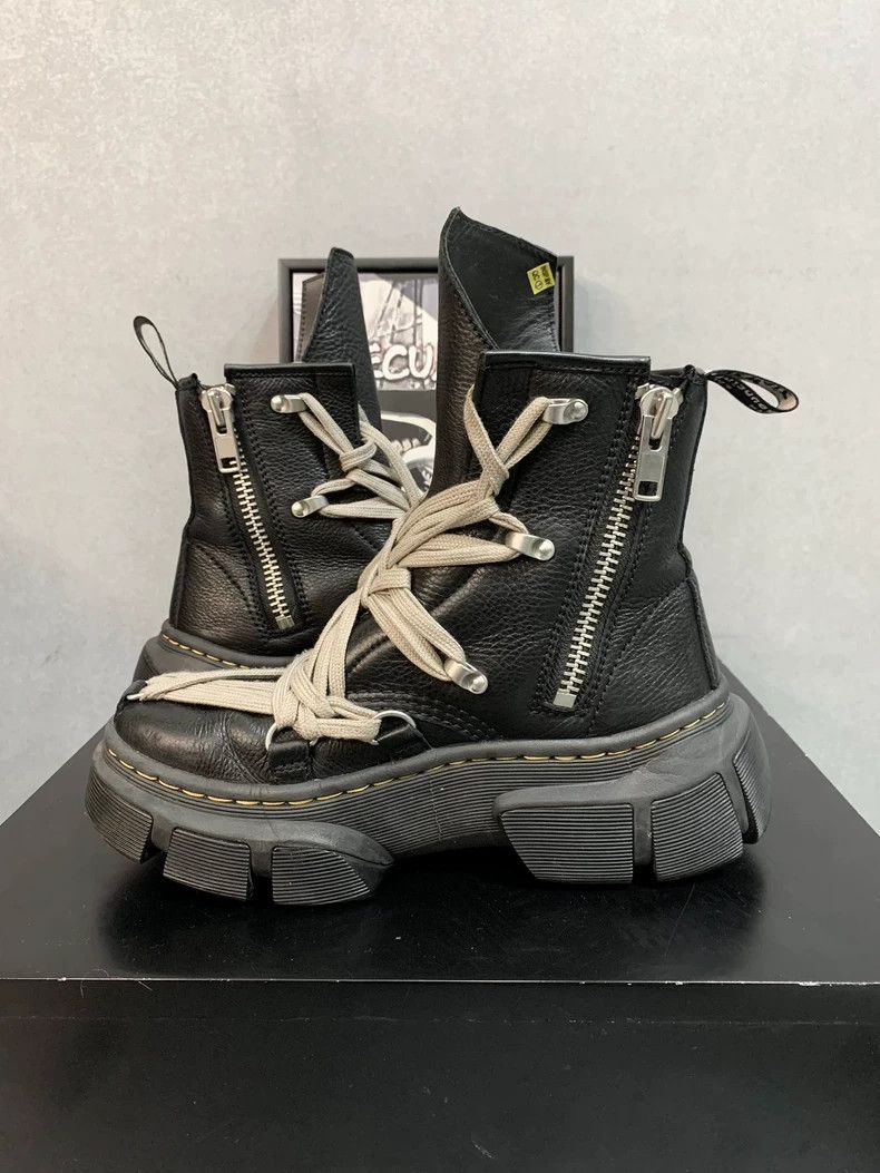 Rick Owens rick owensCo-branded crazy lace-up platform Doc Martens boo Size US 5.5 / EU 38 - 6 Thumbnail