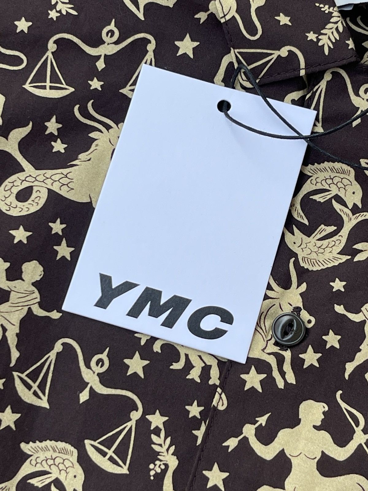 YMC !DS! SS23 YMC Zodiac Motif Silk Button Up Shirt Size US M / EU 48-50 / 2 - 24 Thumbnail