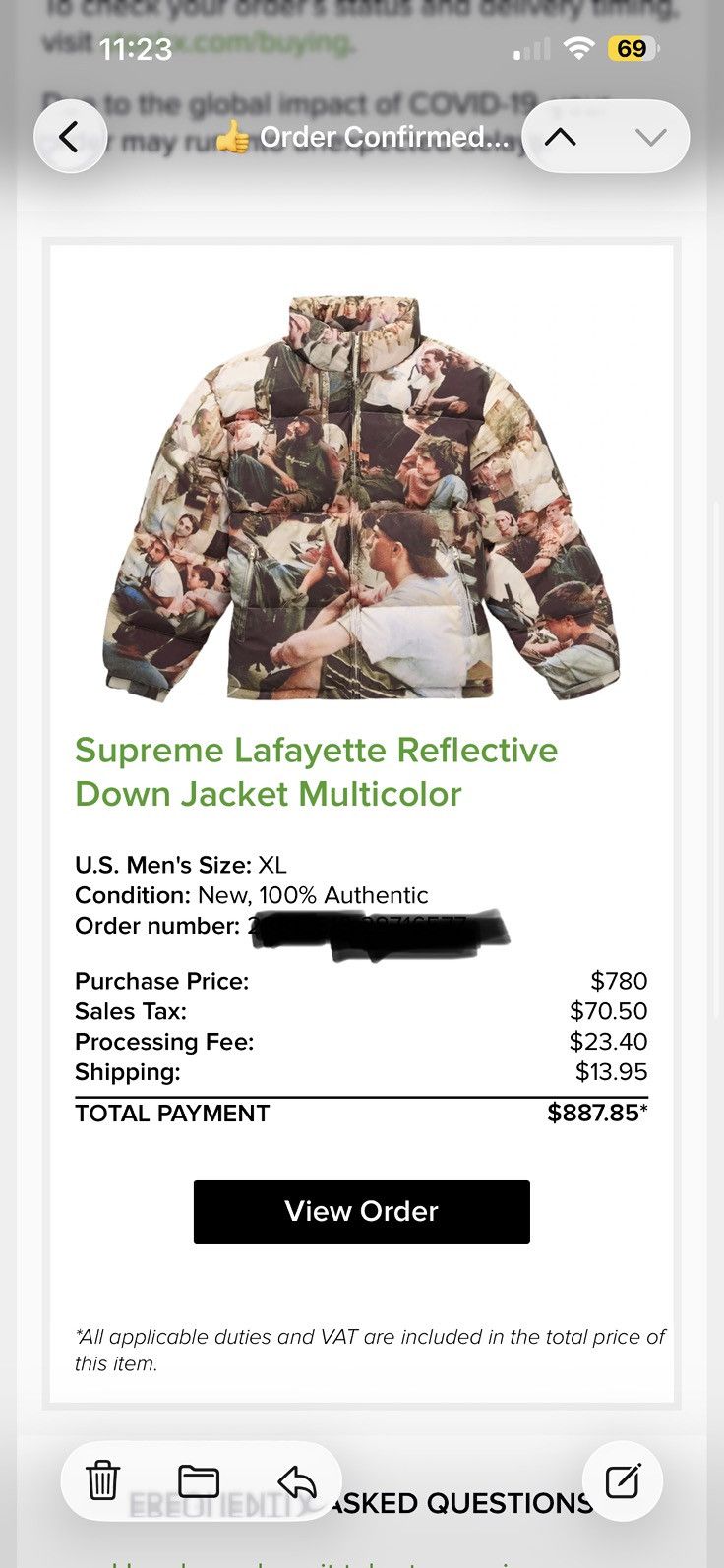 Supreme Authentic Supreme Lafayette Reflective Down Jacket Size XL Size US XL / EU 56 / 4 - 11 Thumbnail