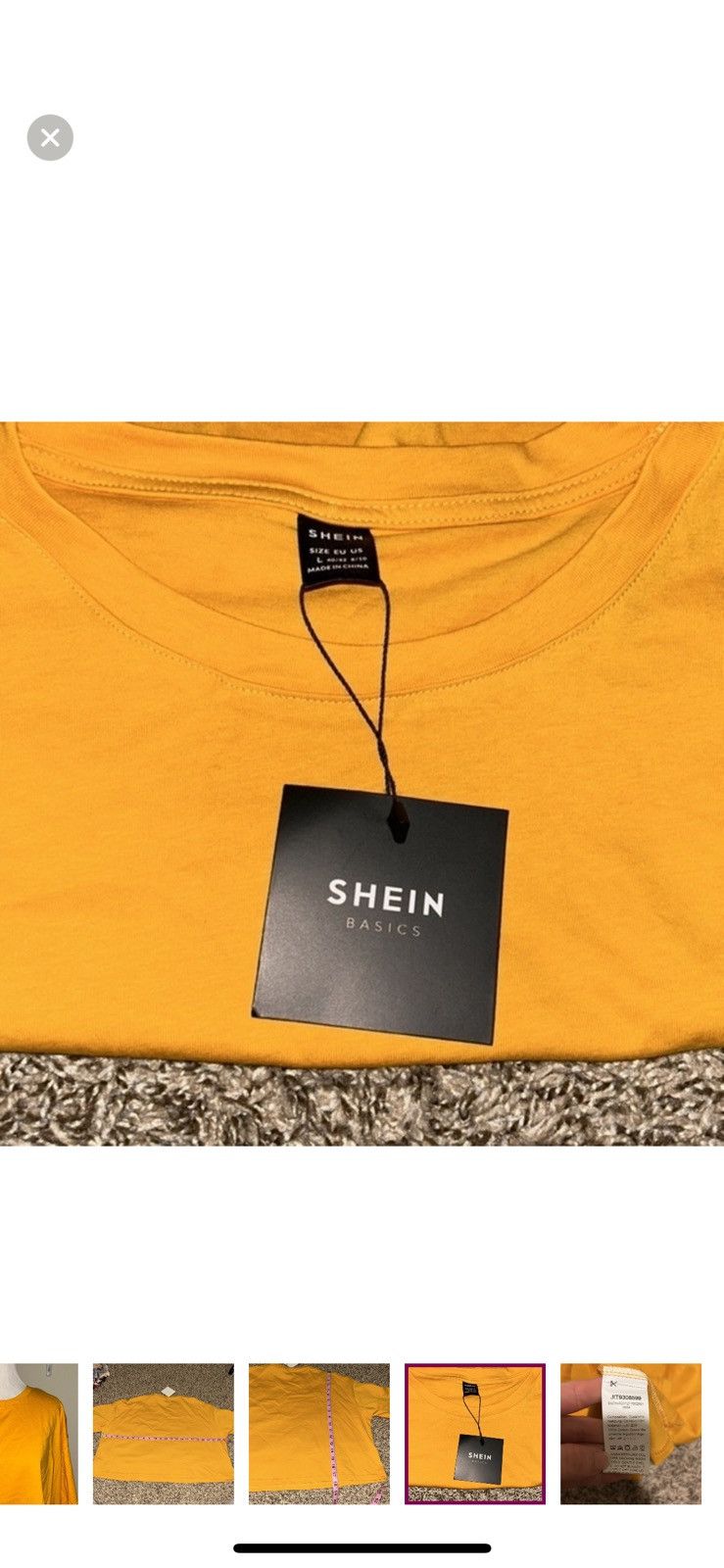 Shein Shein large yellow cropped top Size L / US 10 / IT 46 - 4 Thumbnail
