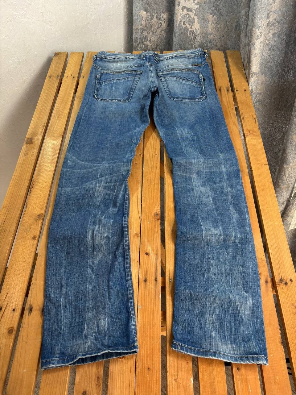 Diesel Diesel Poiak Selvedge Washed Lampo Zip Pockets Denim Jeans Size US 31 - 1 Thumbnail