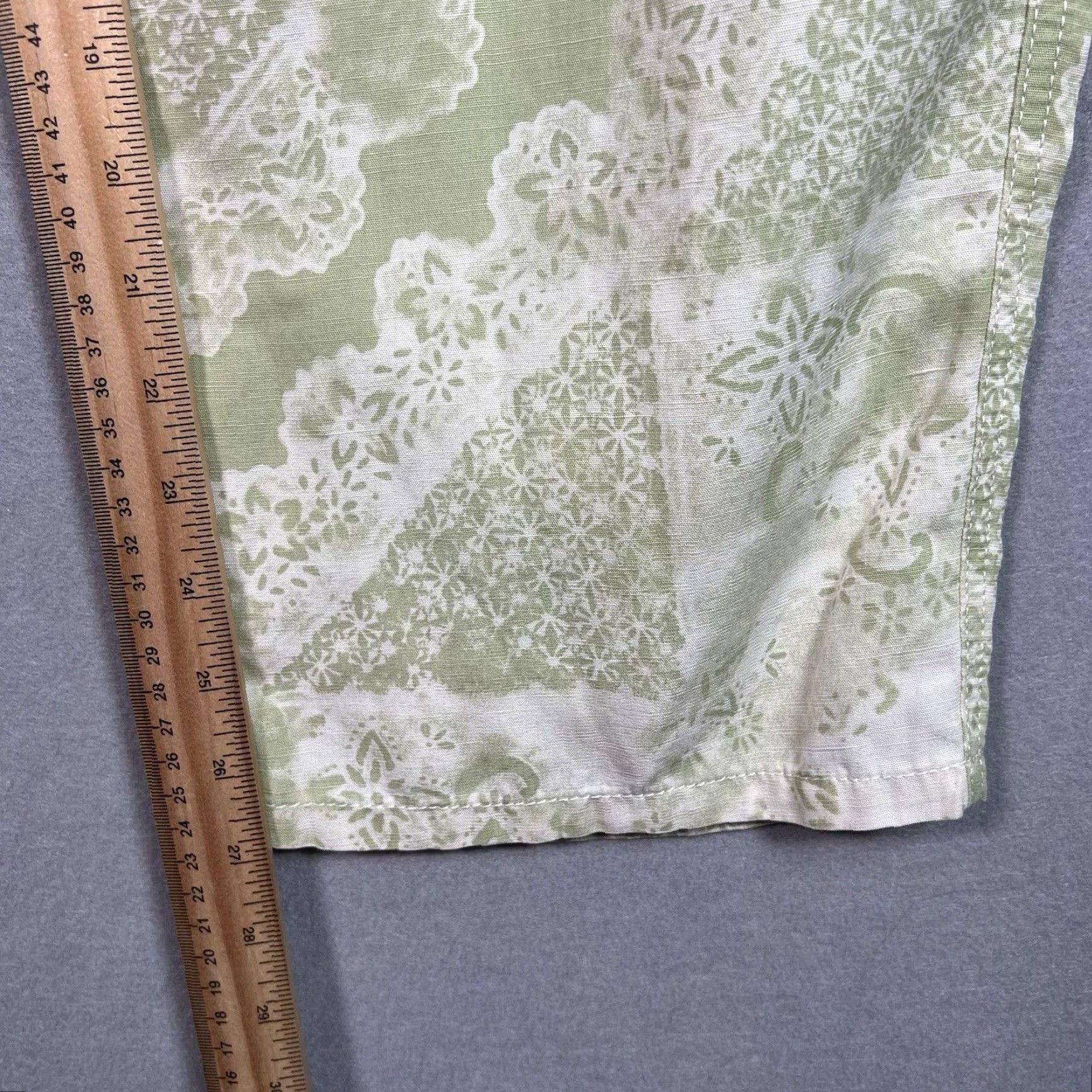 Anthropologie NWT Anthropologie Pilcro Slim Linen-Blend Beach Cargo Pants Slim Green Womens Small Size S Size 28" / US 6 / IT 42 - 4 Thumbnail