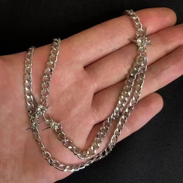 Jewelry Star Chains Tassel Layered Choker Necklaces Size ONE SIZE - 2 Thumbnail