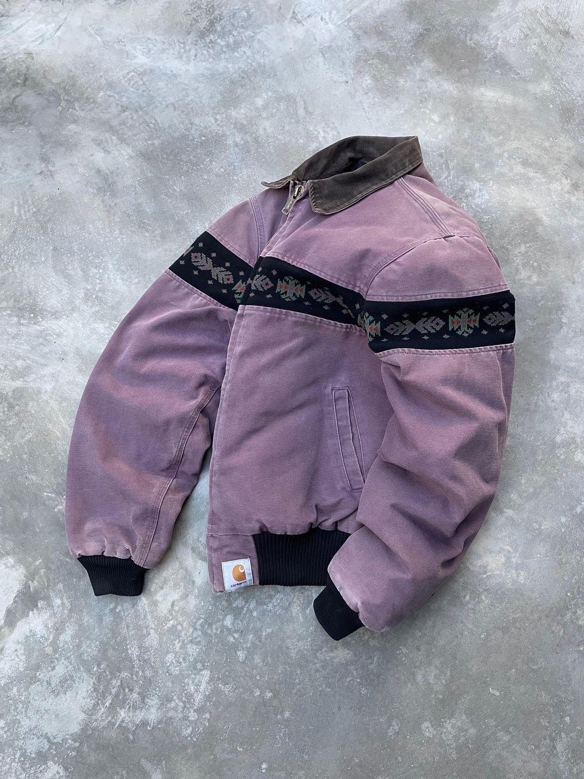 Carhartt 1994s Rare Carhartt JQ0457 “Aztec” Jacket Faded Damson Size US L / EU 52-54 / 3 - 1 Thumbnail