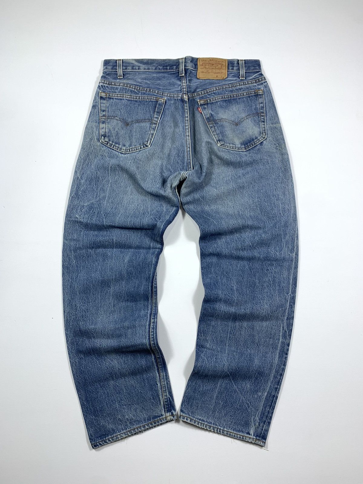 image of Levis x Levis Vintage Clothing 80’S Vintage Levi’S 501 Distressed Denim in Blue Denim (Size 35)