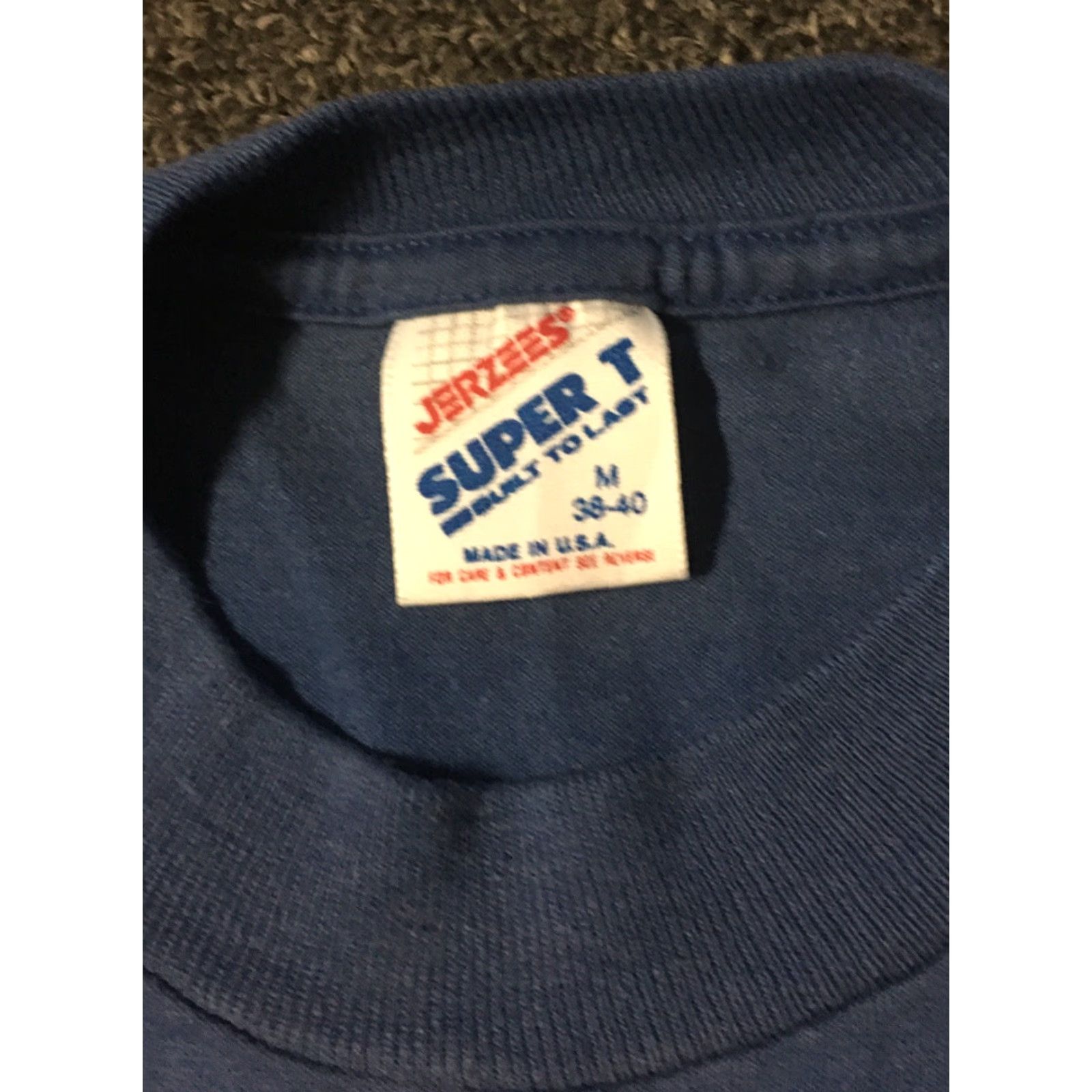 Jerzees VINTAGE 90s Waggoner Wildcats Faded Shirt M Single Stitch USA Track School PE Grunge Size US M / EU 48-50 / 2 - 6 Thumbnail