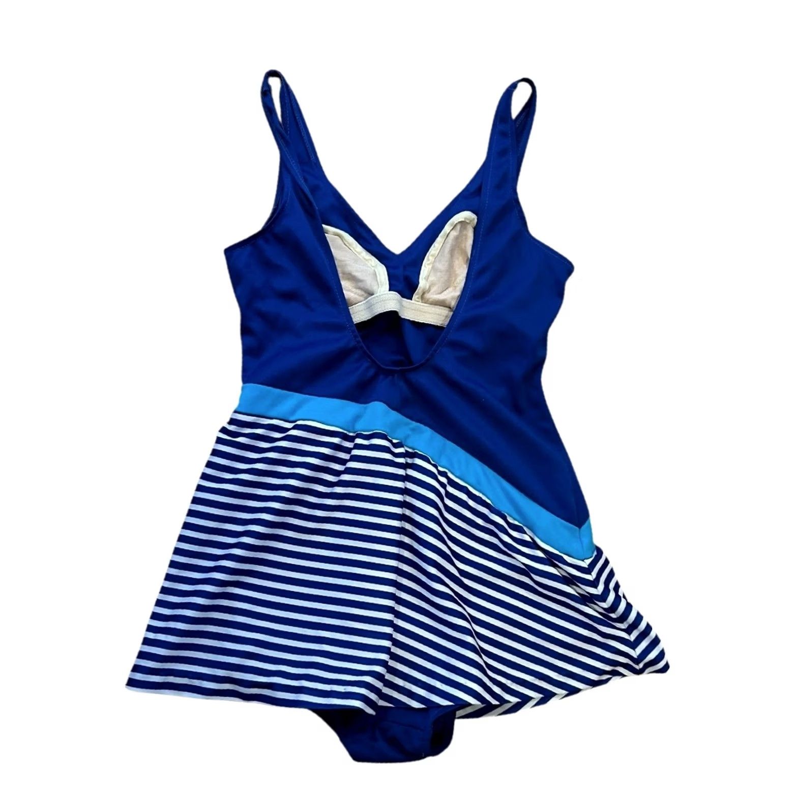 Vintage VINTAGE SEA B ORIGINALS Swimsuit One-Piece Striped Panel fits 8 tag 12 70s Classic Swimsuit Women Mens Accessory Size ONE SIZE - 2 Thumbnail