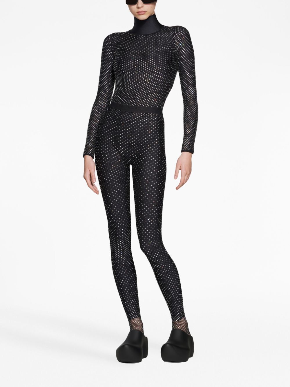 Balenciaga Balenciaga crystal-embellished tights Size ONE SIZE - 3 Thumbnail