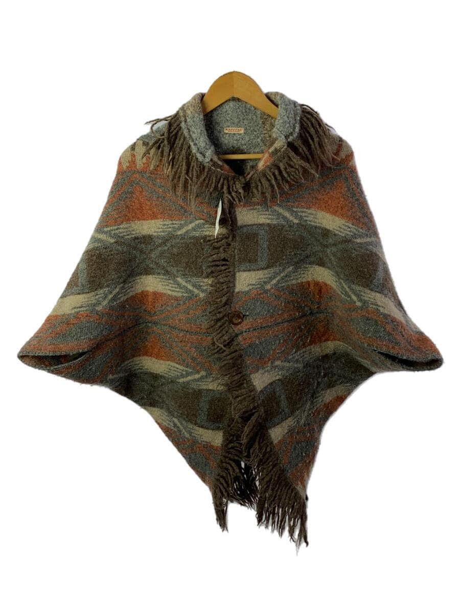 image of Kapital Aw15 Wool Poncho in Brown, Men's (Size 2XL)