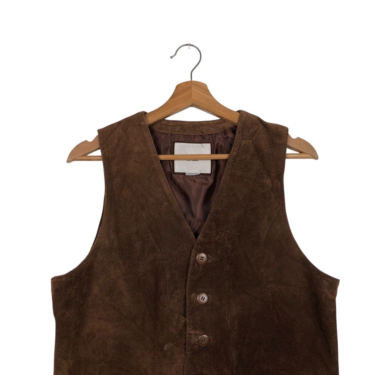 Japanese Brand 📌Vintage Utility Biker Vest Genuine Leather Red Skins Size US M / EU 48-50 / 2 - 4 Thumbnail