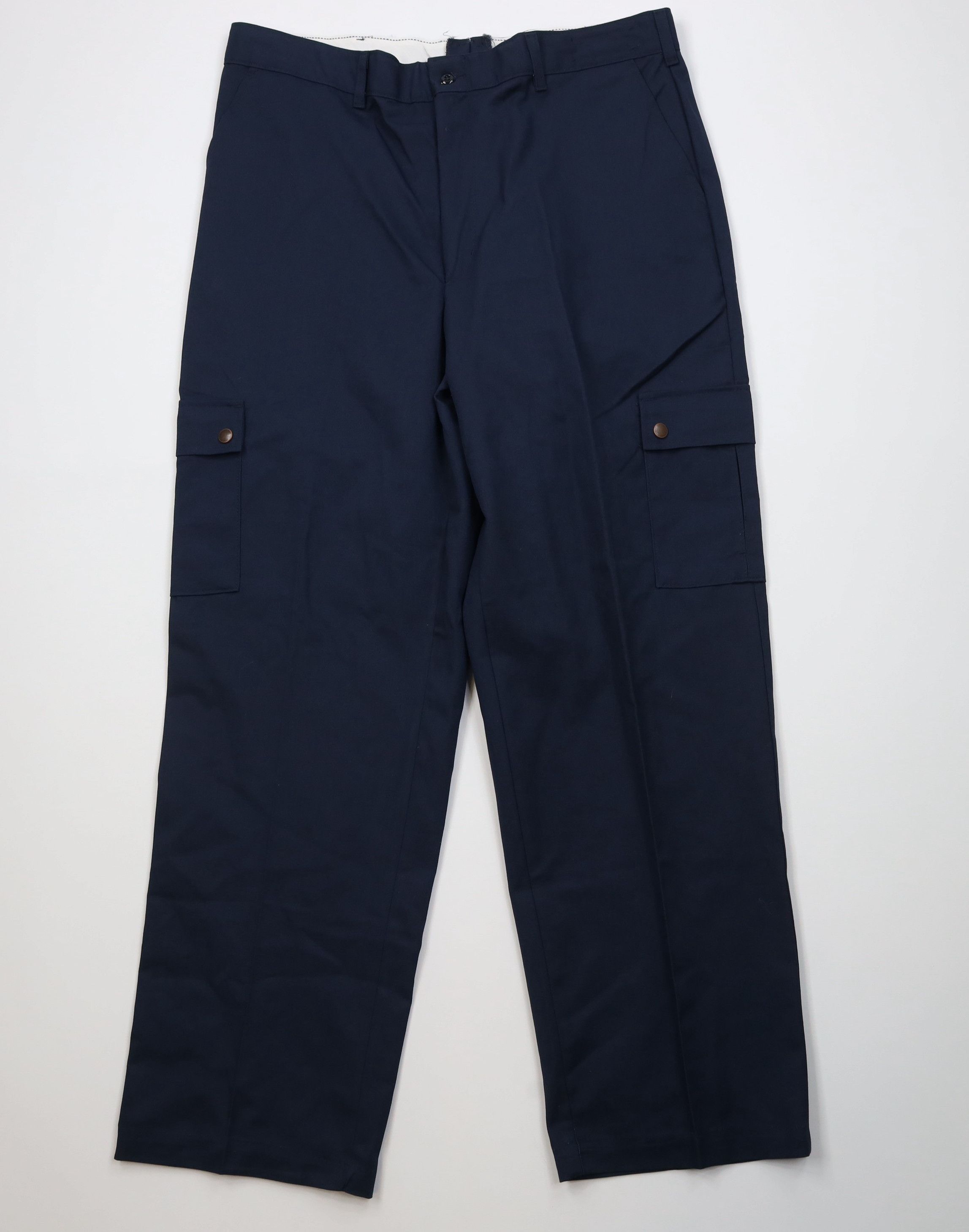 Vintage Vinage 90s Y2K Streetwear Wide Leg Cargo Pants Navy Blue Size US 38 / EU 54 - 1 Thumbnail