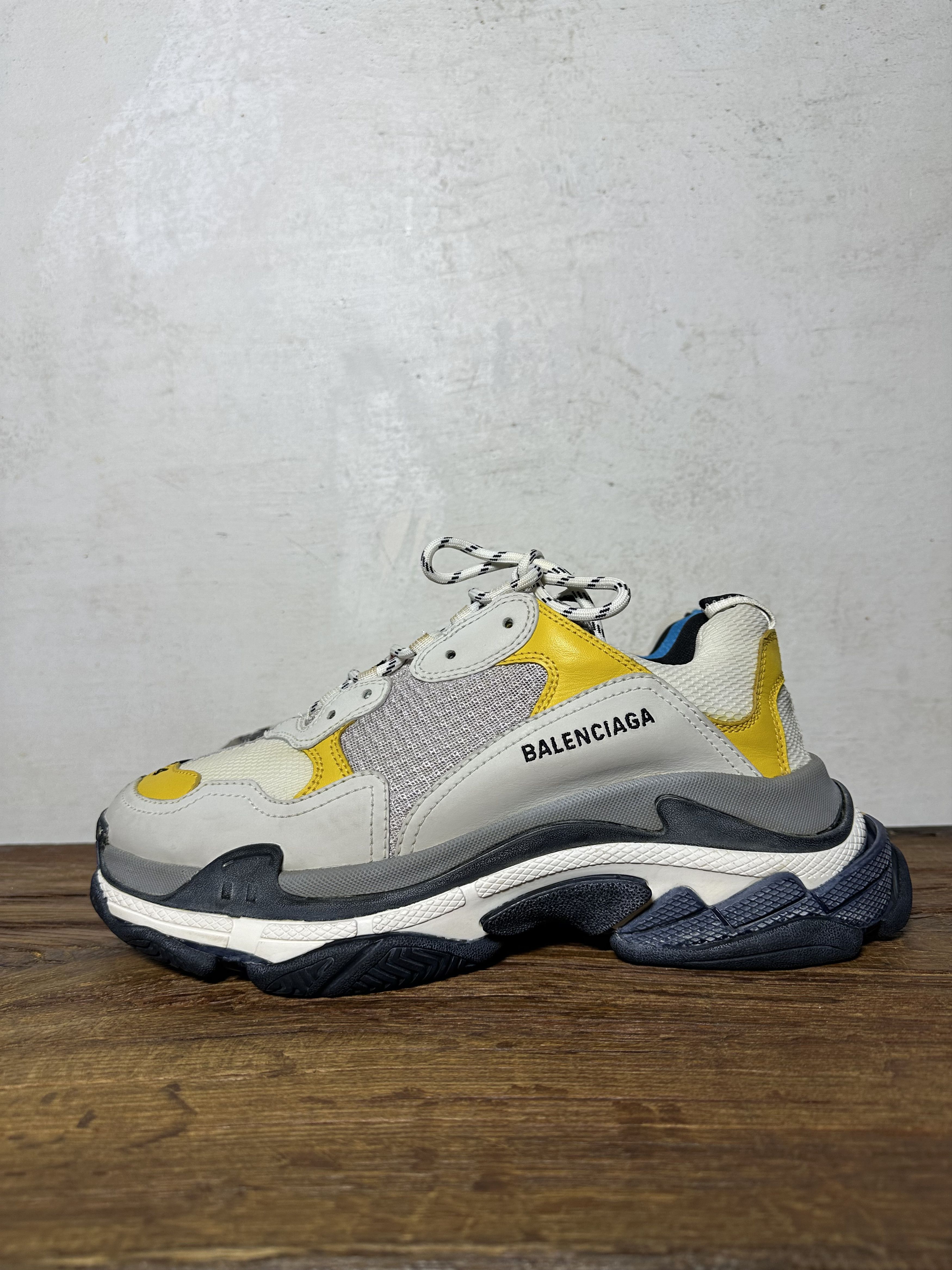 Balenciaga Balenciaga Triple S Split White Light Grey Yellow Size US 11 / EU 44 - 2 Thumbnail