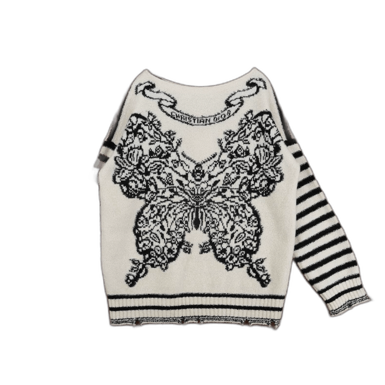 Dior Dior Butterfly Knit Sweater in Cashmere-2506 Size XS / US 0-2 / IT 36-38 - 1 Thumbnail