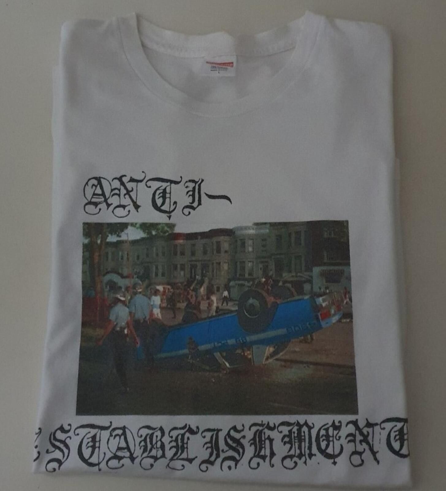 Supreme Anti establishment tee | Grailed