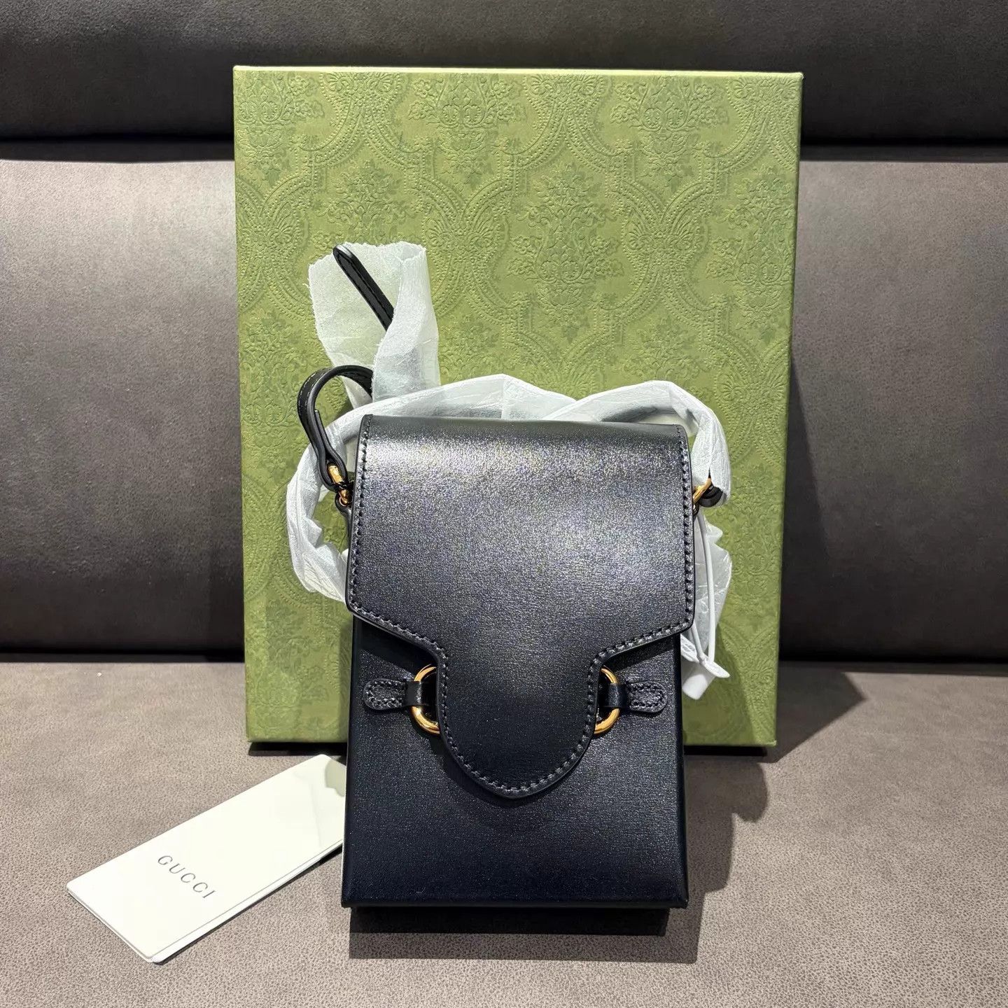 Gucci GUCCI Horsebit 1955 Phone Pouch New Full Set Size ONE SIZE - 1 Thumbnail