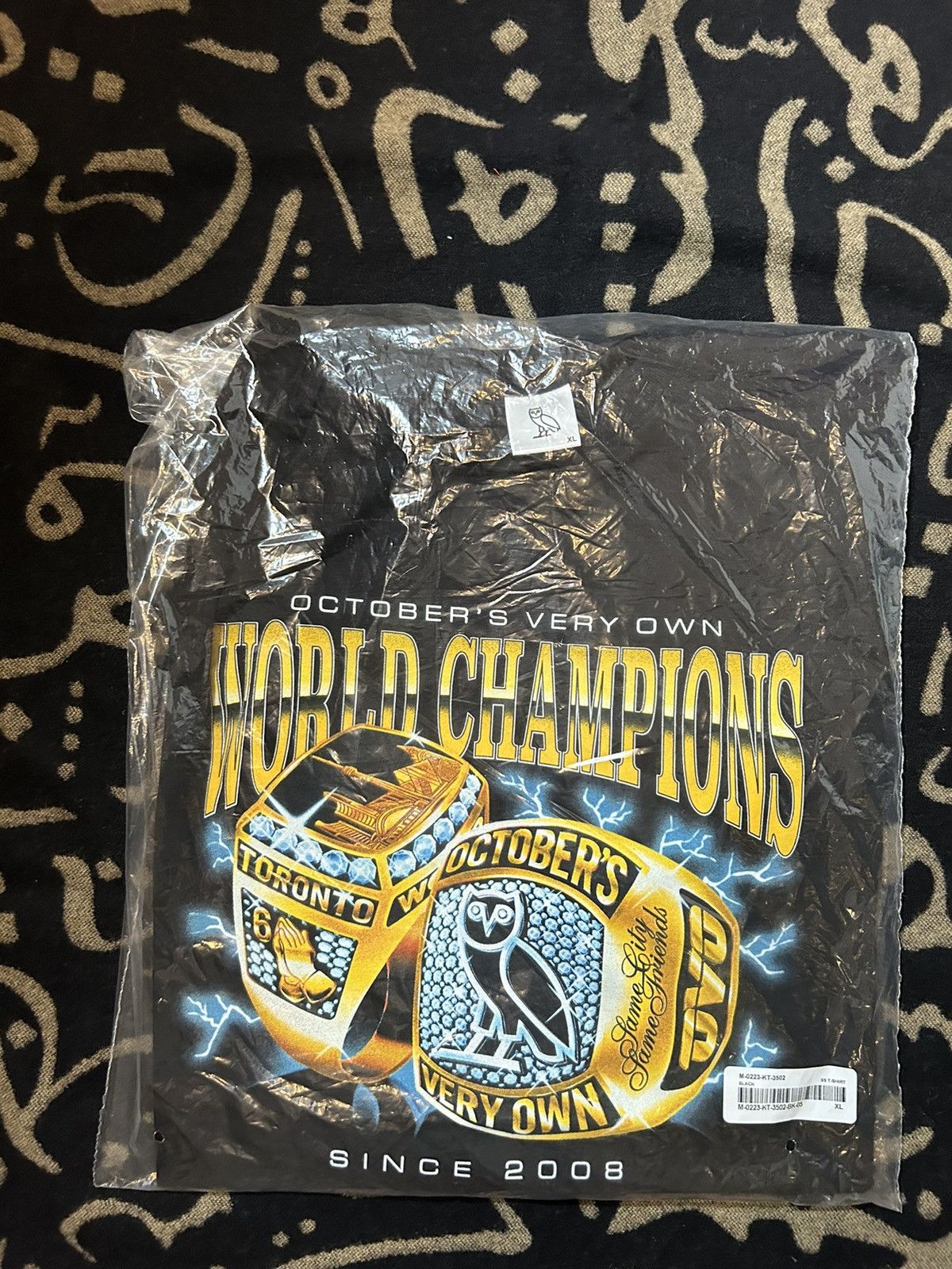 Drake × October's Very Own OVO Championship Ring T-Shirt Size US XL / EU 56 / 4 - 8 Thumbnail