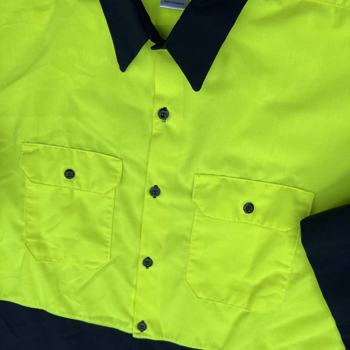 Other Long Sleeve Utility Work Shirt Neon Yellow and Navy Size US L / EU 52-54 / 3 - 5 Thumbnail
