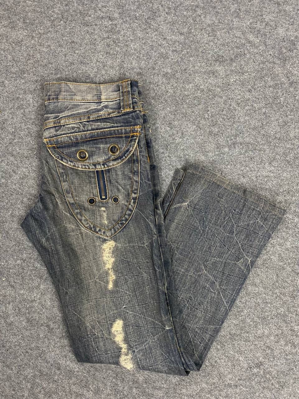 semanticdesign semantic design bondage style distressed denim Size US 33 - 1 Thumbnail