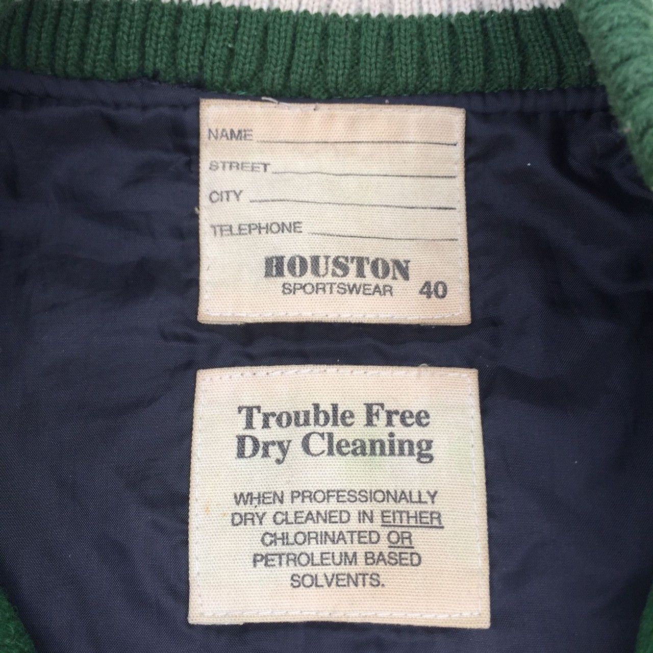 Vintage Vintage Houston Old Stadium Varsity Wool Jacket Size US L / EU 52-54 / 3 - 5 Thumbnail