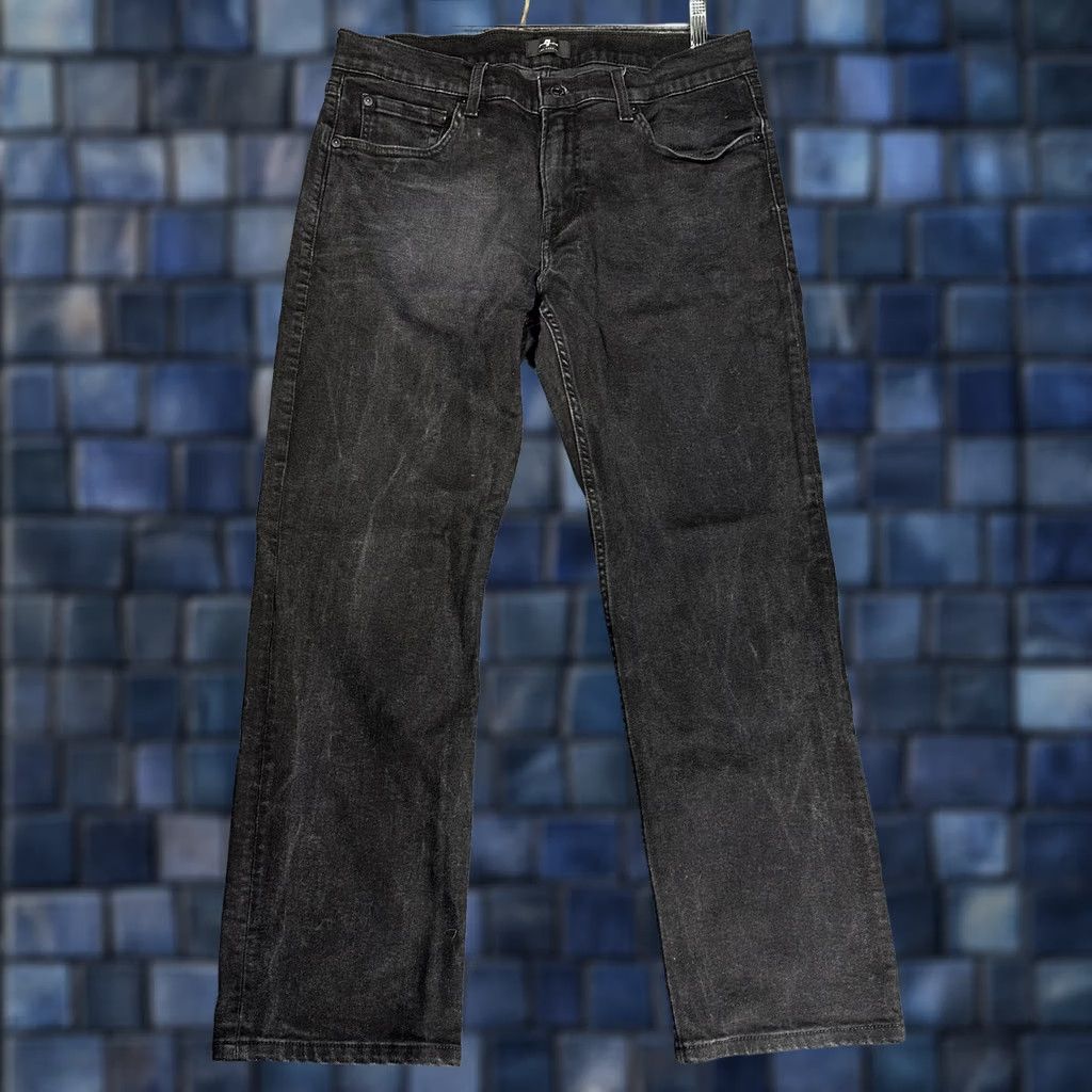 7 For All Mankind 7 For All Mankind Jeans Mens 34 Regular Stretch 5-Pocket Design Black Denim Cotton Blend Pockets Size US 34 / EU 50 - 1 Thumbnail