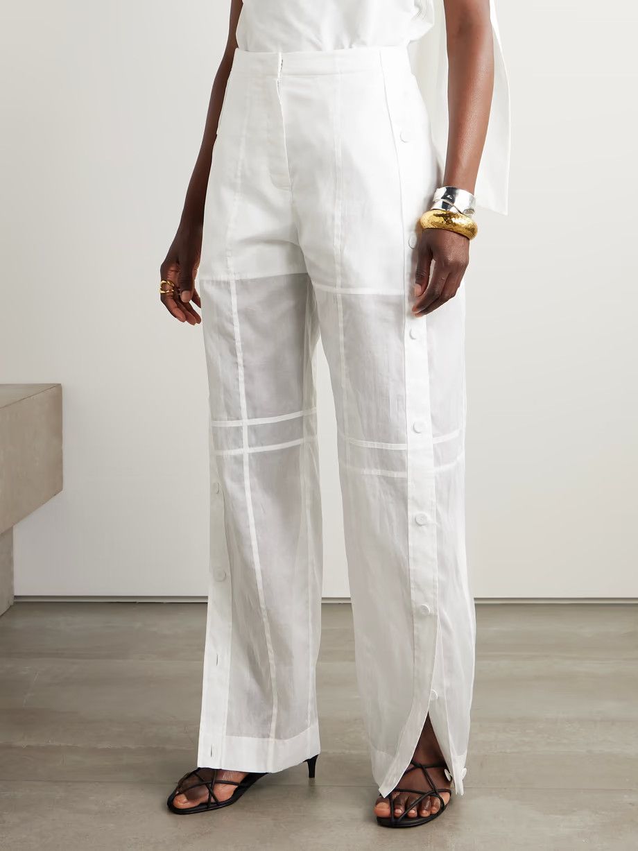 Jil Sander o1y1025 Sweatpant in White Size 27" / US 4 / IT 40 - 3 Thumbnail
