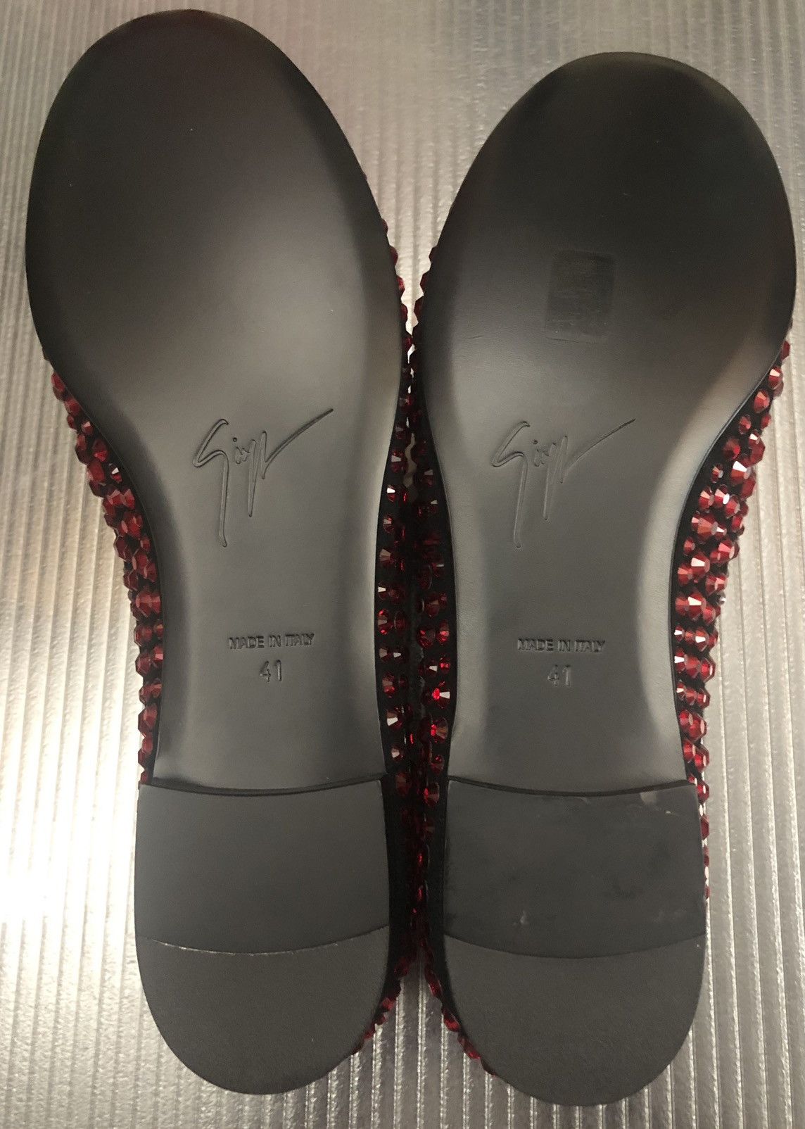 Giuseppe Zanotti Giuseppe Zanotti 🇮🇹 black/red crystalized calf loafer 8 NEW Size US 8 / EU 41 - 6 Thumbnail
