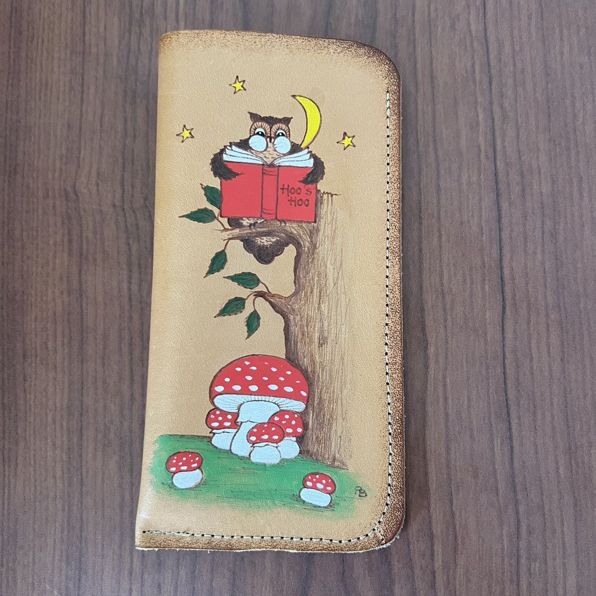 Other Pauline Baines Hand Painted Leather Eyeglass Case Owl UK Size ONE SIZE - 1 Thumbnail