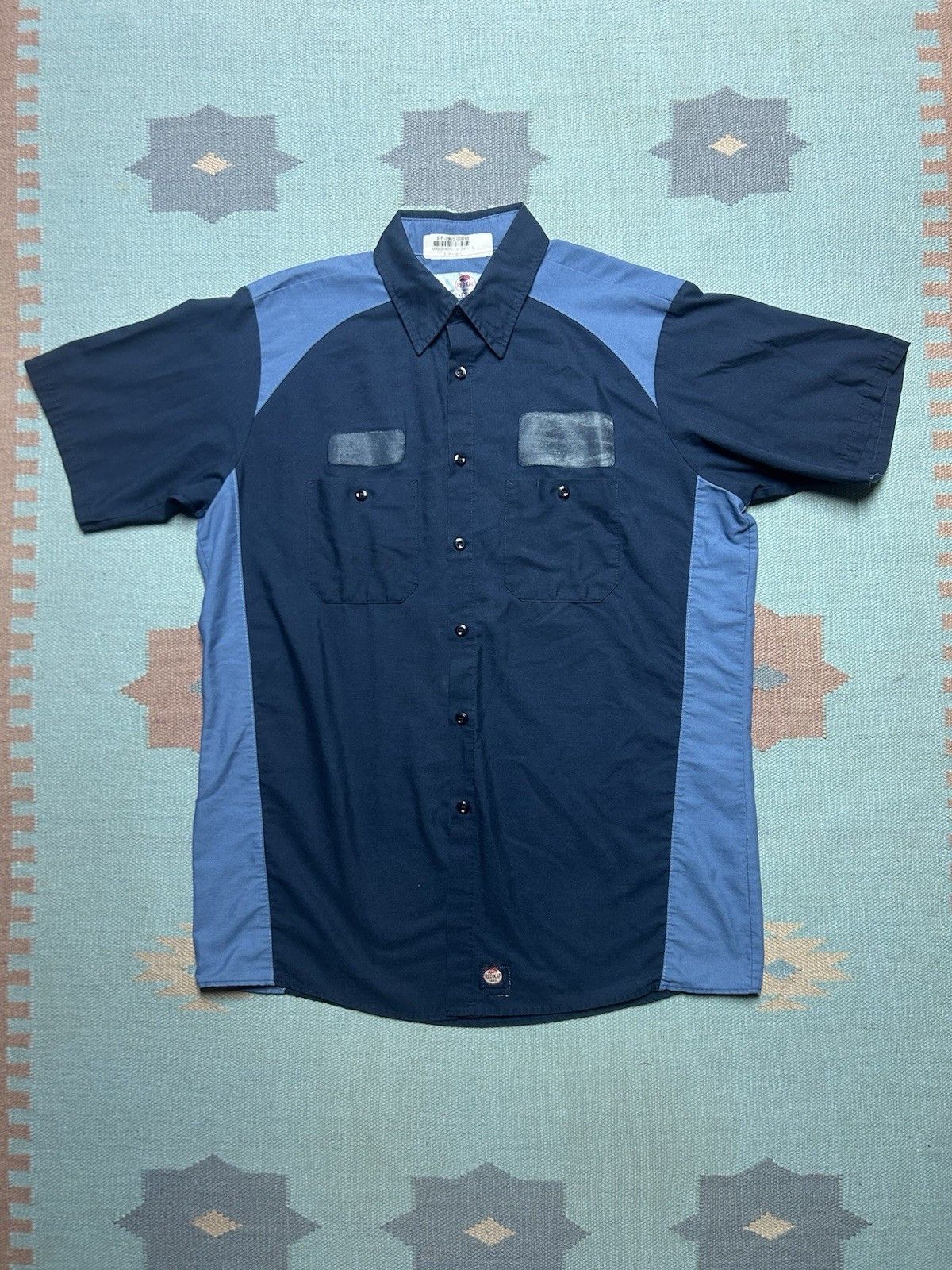 Vintage Red Kap button shirt 2 tone mechanic technician uniform L Size US L / EU 52-54 / 3 - 1 Thumbnail