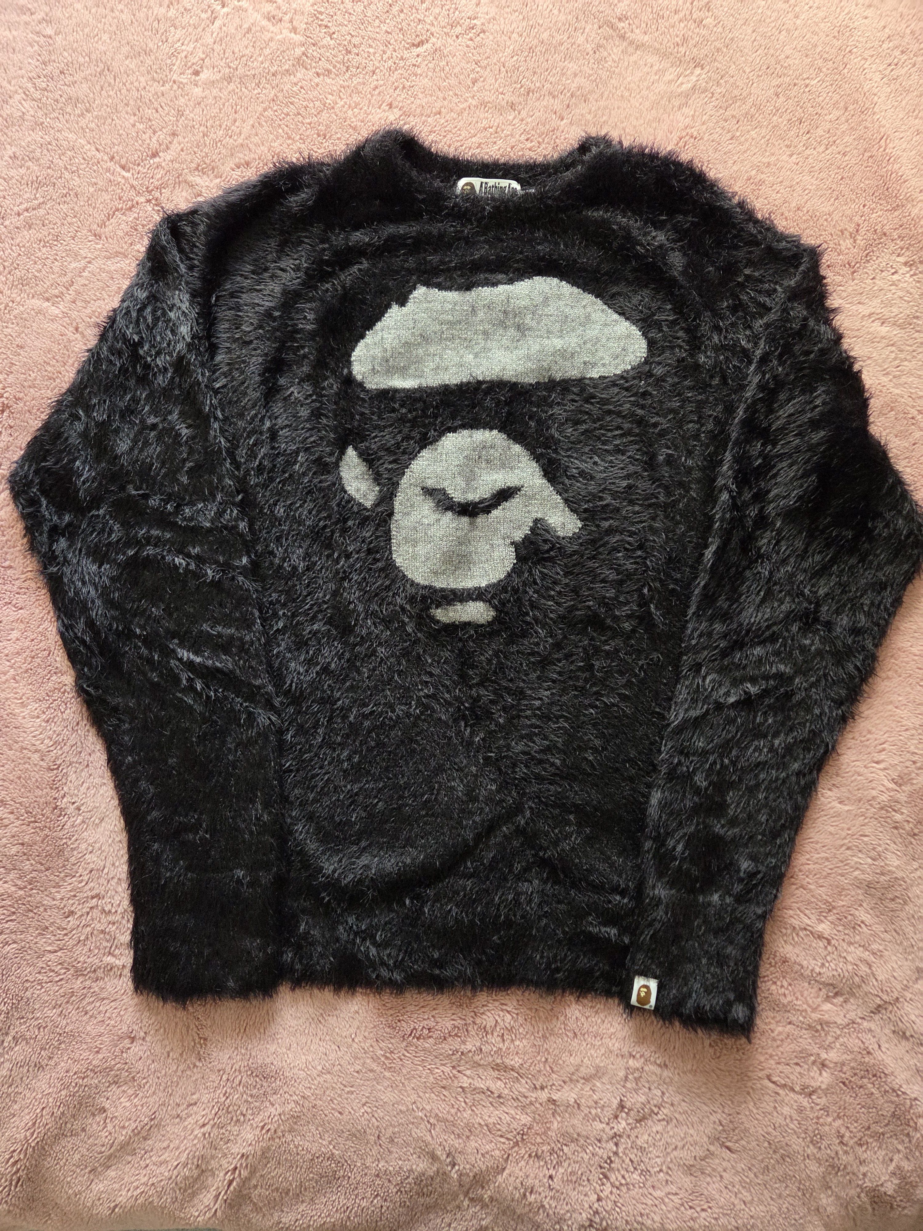Bape A bathing ape Bape Furry shaggy sweater Large Size US L / EU 52-54 / 3 - 1 Thumbnail