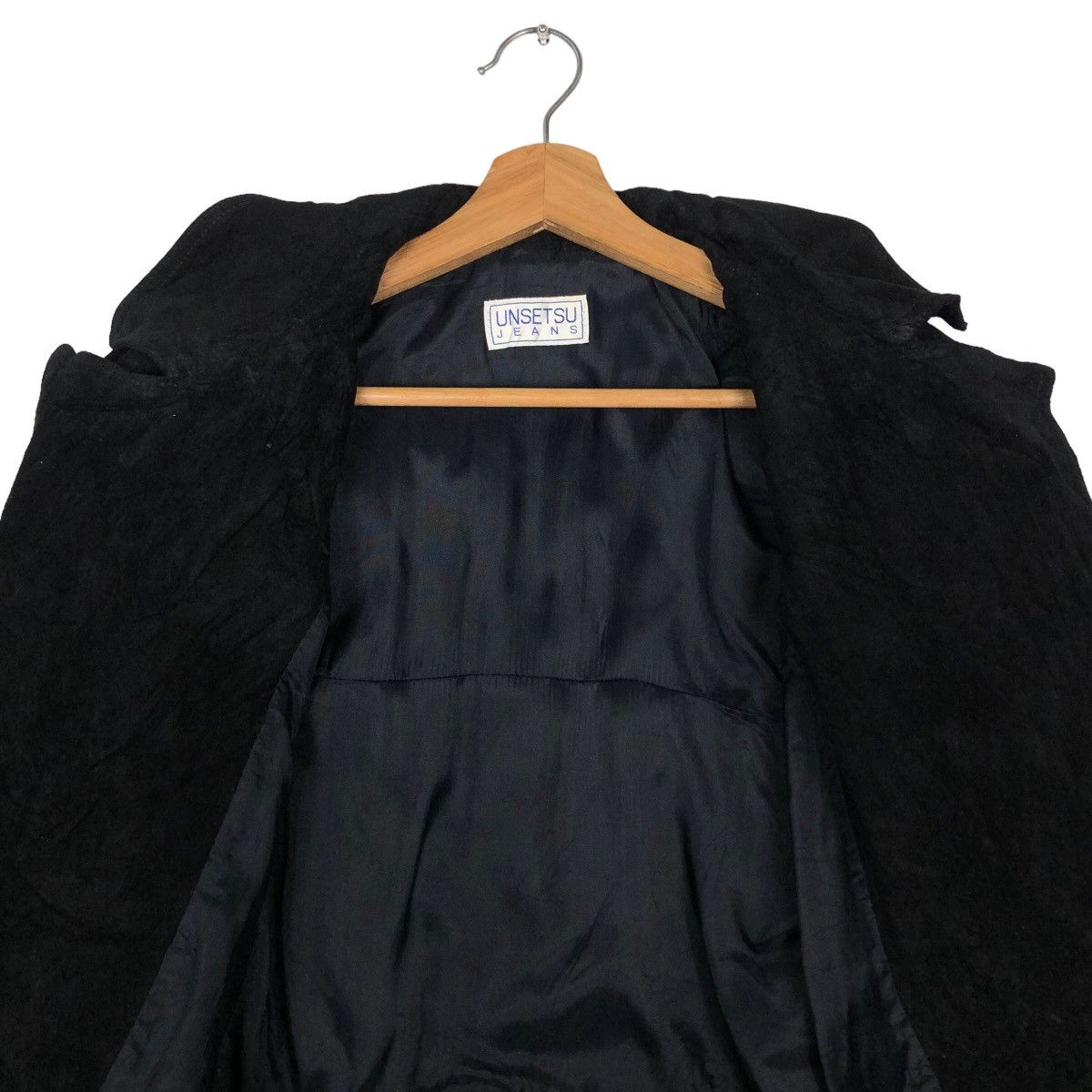 Genuine Leather 🔥Rich Black Biker Jacket Asymmetric Zipper Unsetsu Kapital Size US M / EU 48-50 / 2 - 14 Thumbnail